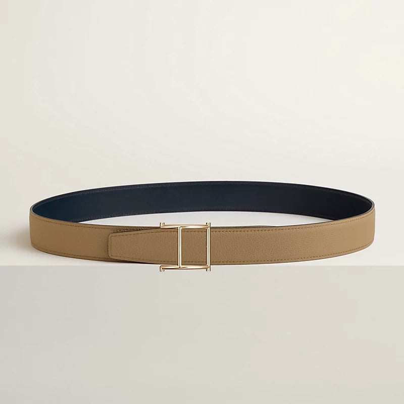 Serif belt buckle & Reversible leather strap 32 mm