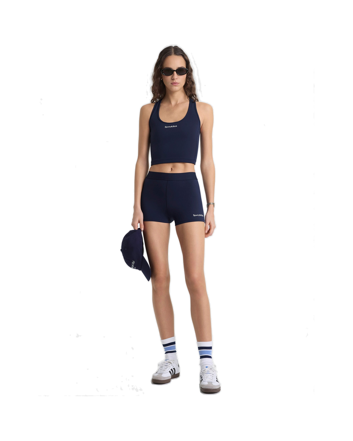 Serif Logo Active Short - Navy/White