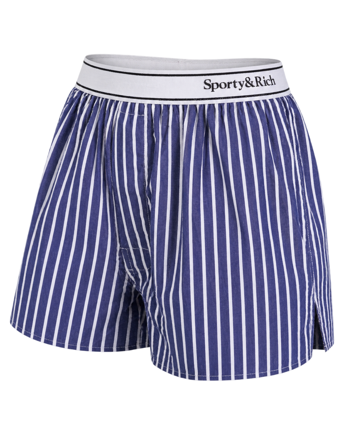 Serif Logo Boxer - Navy Stripe