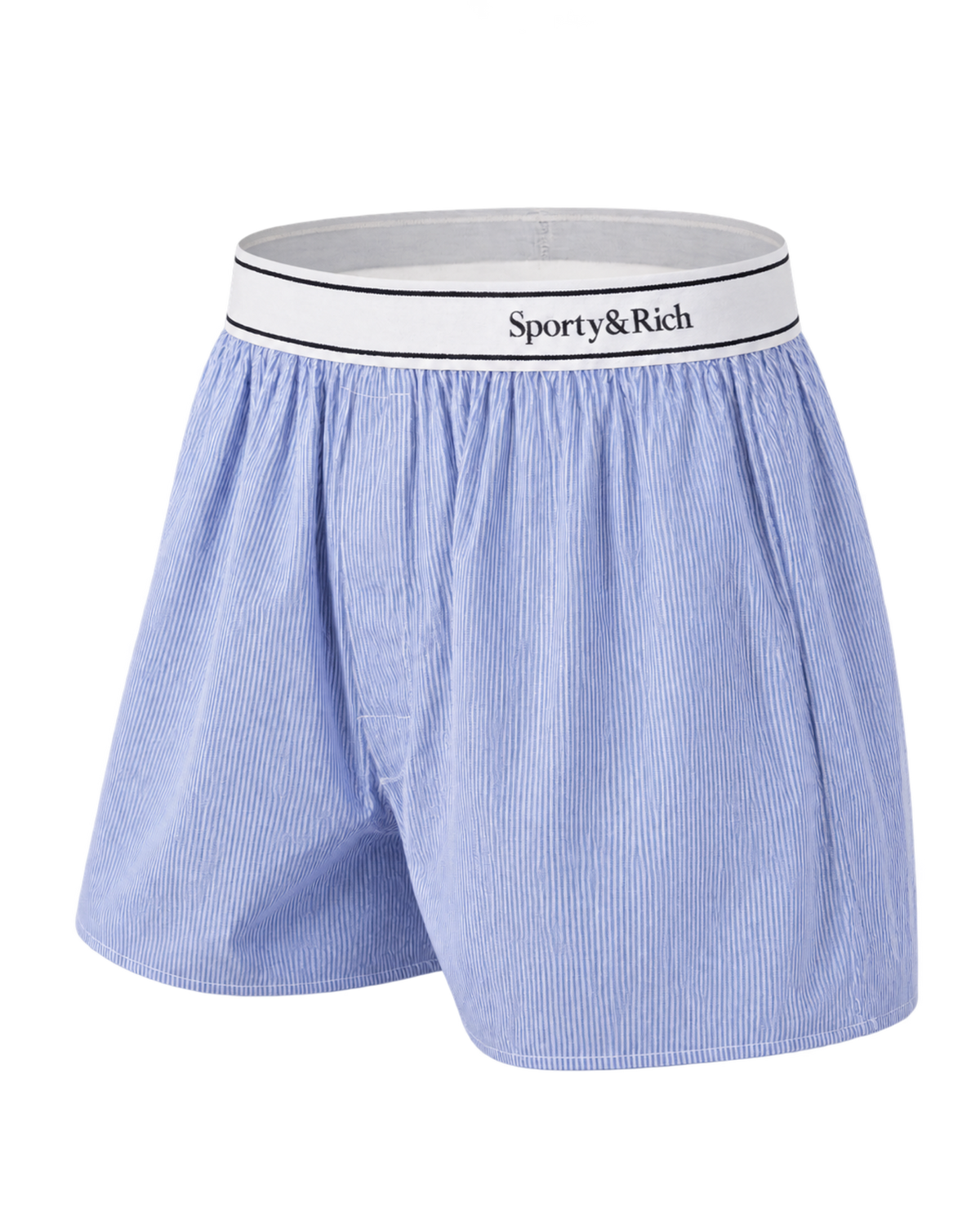 Serif Logo Boxer - Navy Stripe