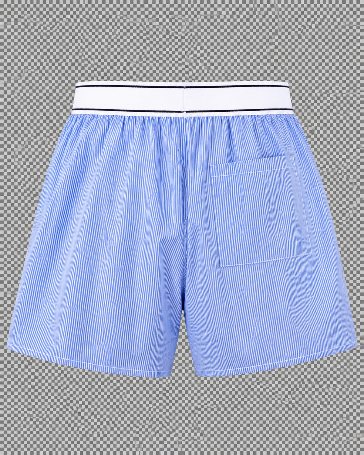 Serif Logo Boxer - Navy Stripe