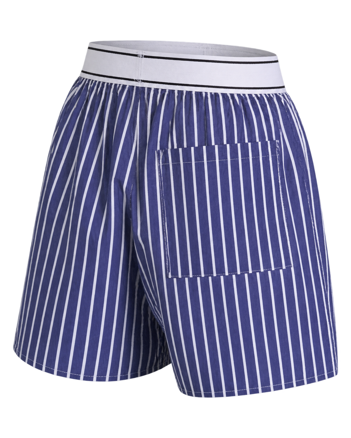Serif Logo Boxer - Navy Stripe