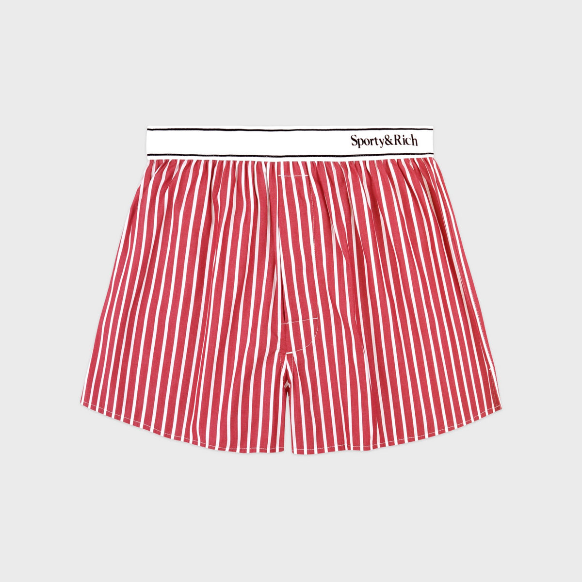 Serif Logo Boxer - Ruby Stripe