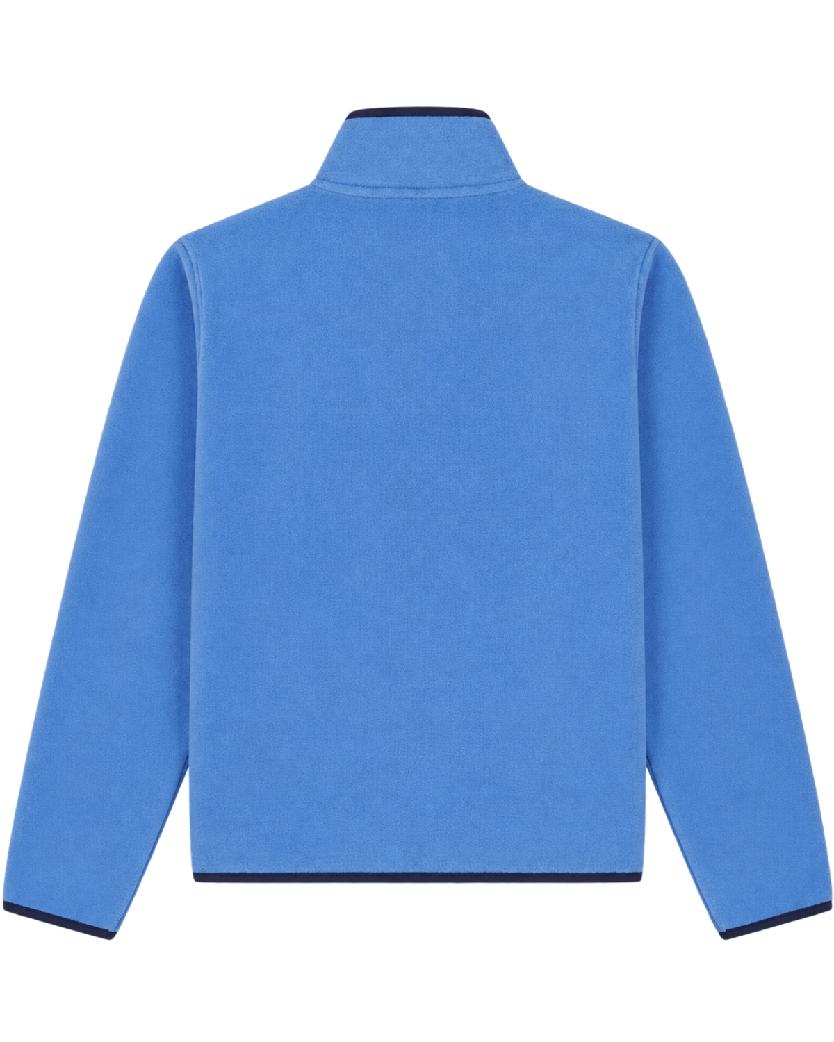 Serif Logo Buttoned Polar Sweatshirt - Azure/Light Navy