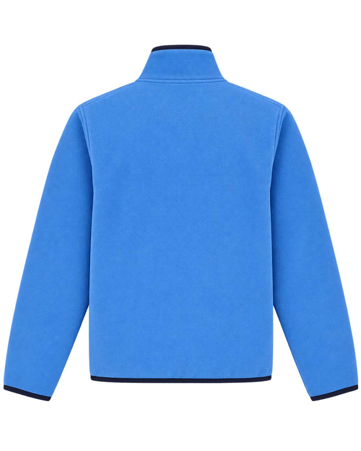 Serif Logo Buttoned Polar Sweatshirt - Azure/Light Navy