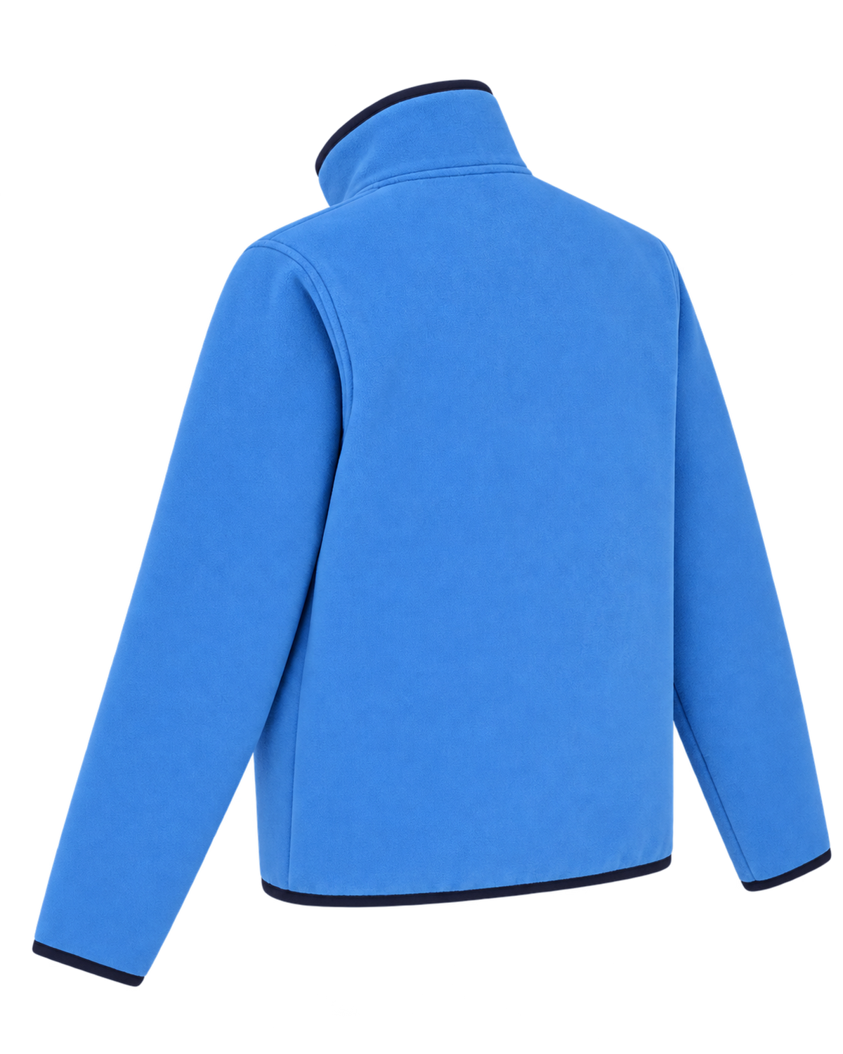 Serif Logo Buttoned Polar Sweatshirt - Azure/Light Navy