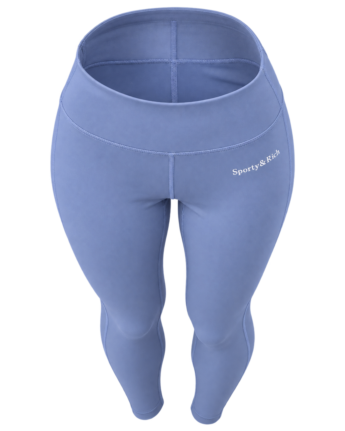 Serif Logo Legging - Colony Blue/White