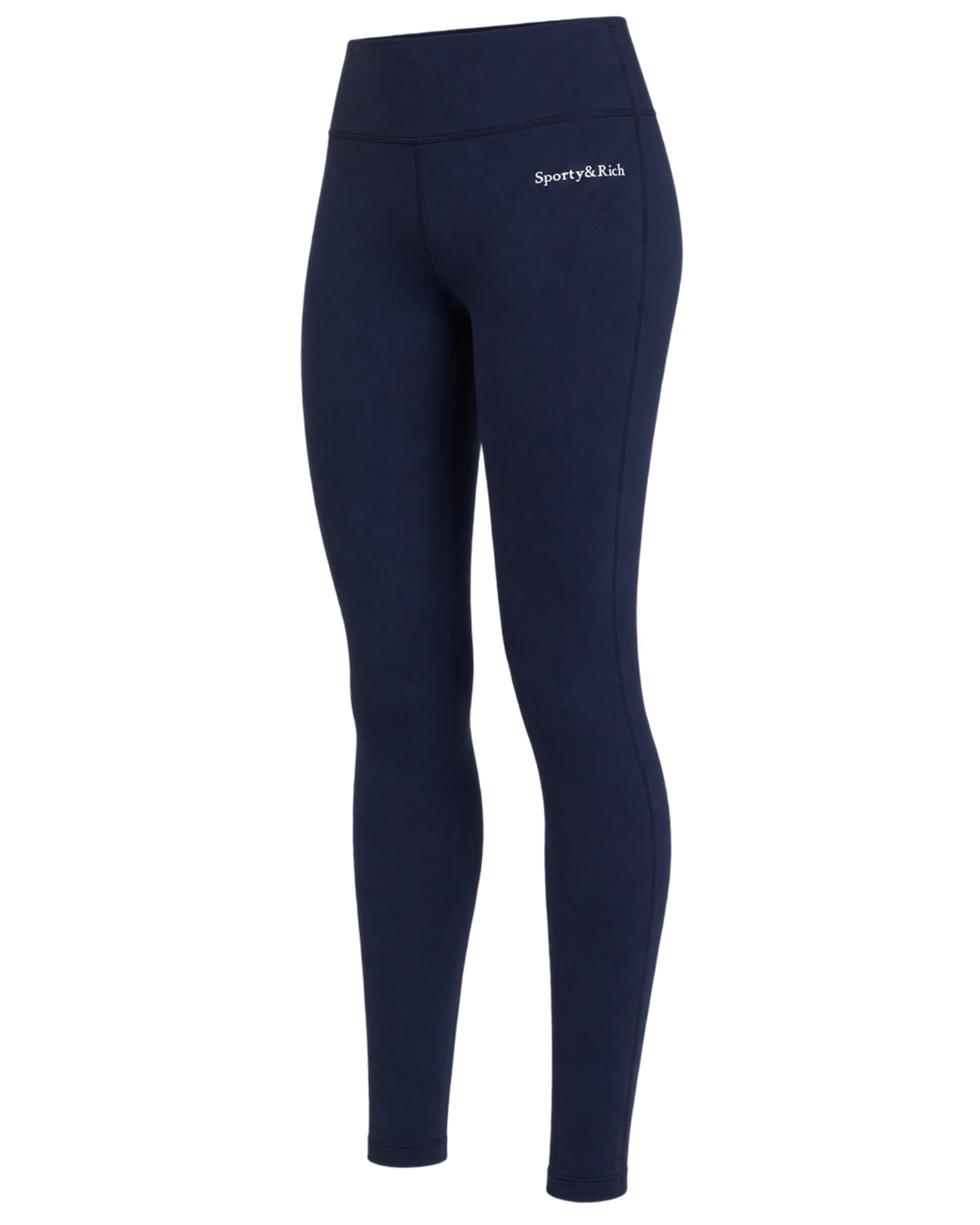 Serif Logo Legging - Navy/White
