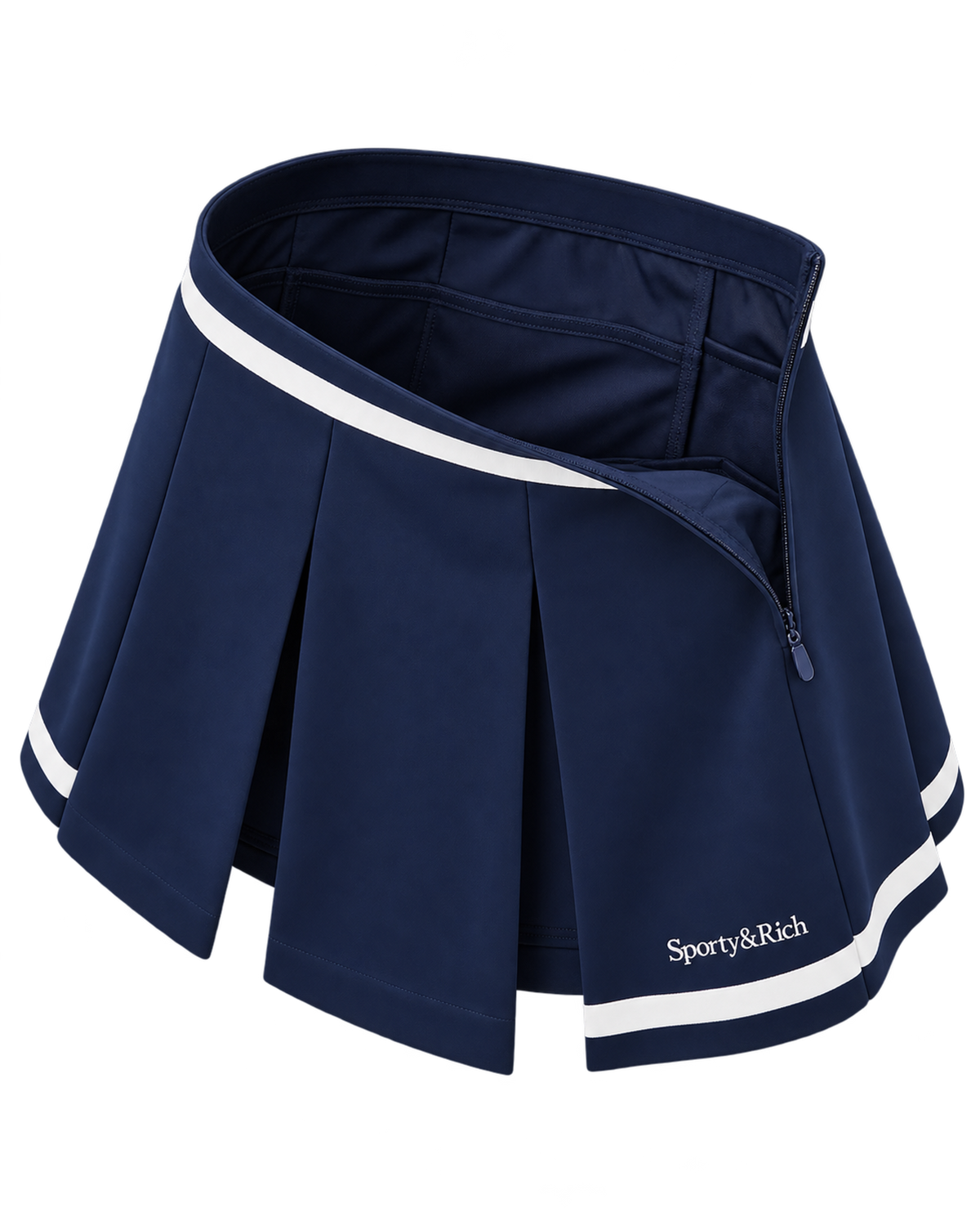 Serif Logo Mila Skirt - Navy/White