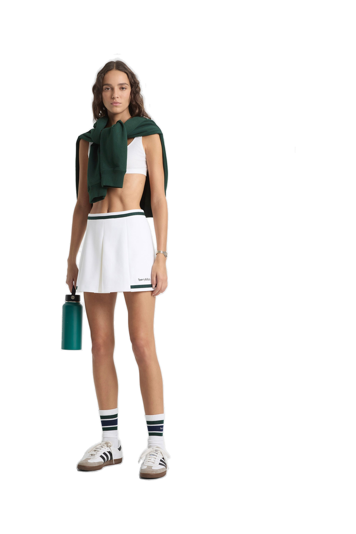 Serif Logo Mila Skirt - White/Forest