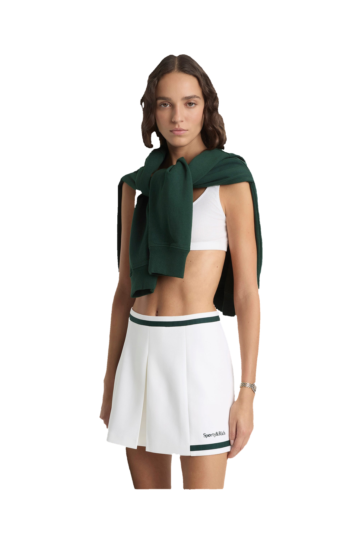 Serif Logo Mila Skirt - White/Forest