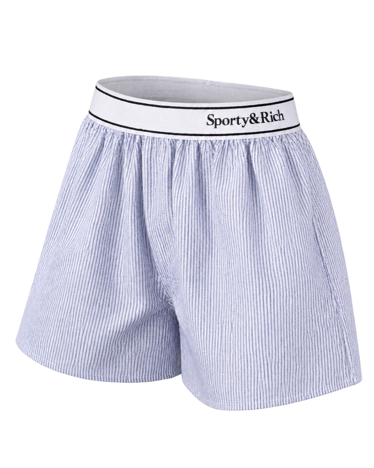 Serif Logo Oxford Boxer - Navy Stripe