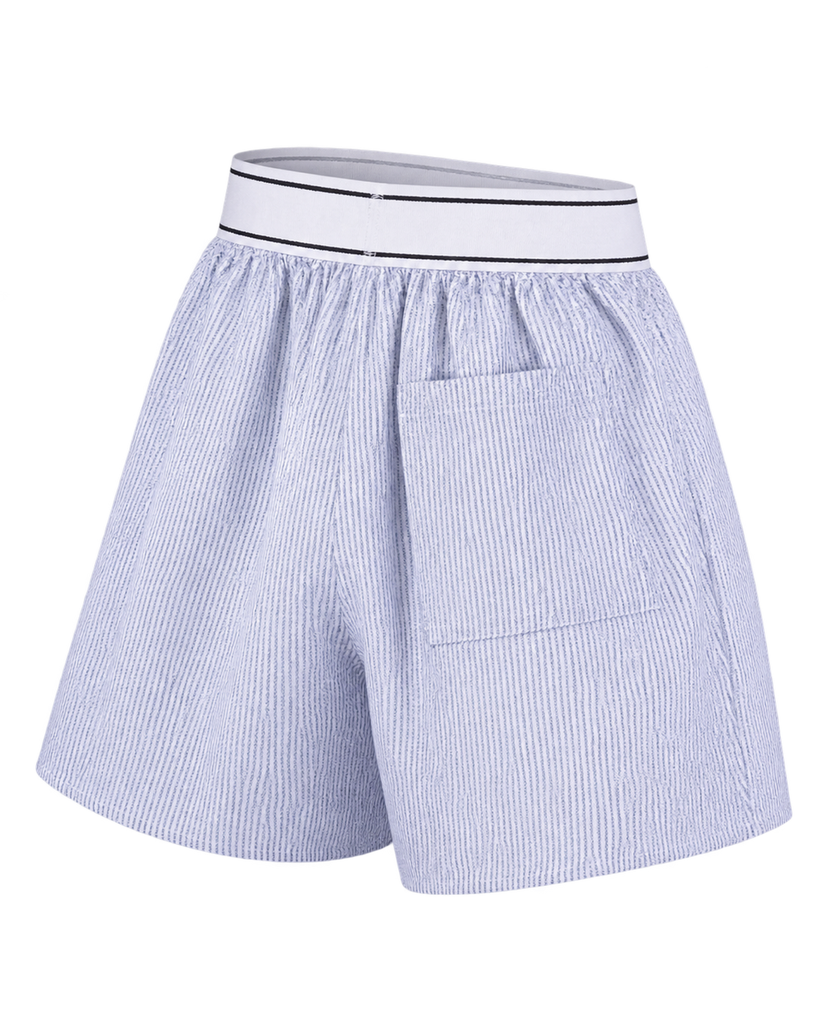 Serif Logo Oxford Boxer - Navy Stripe