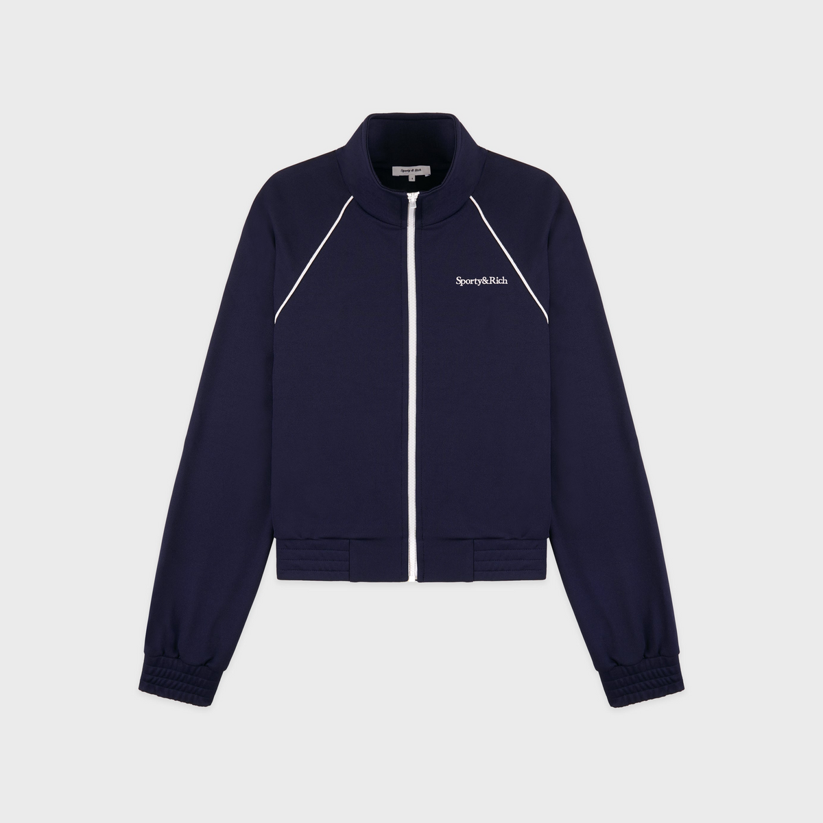 Serif Logo Retro Track Jacket - Navy/White