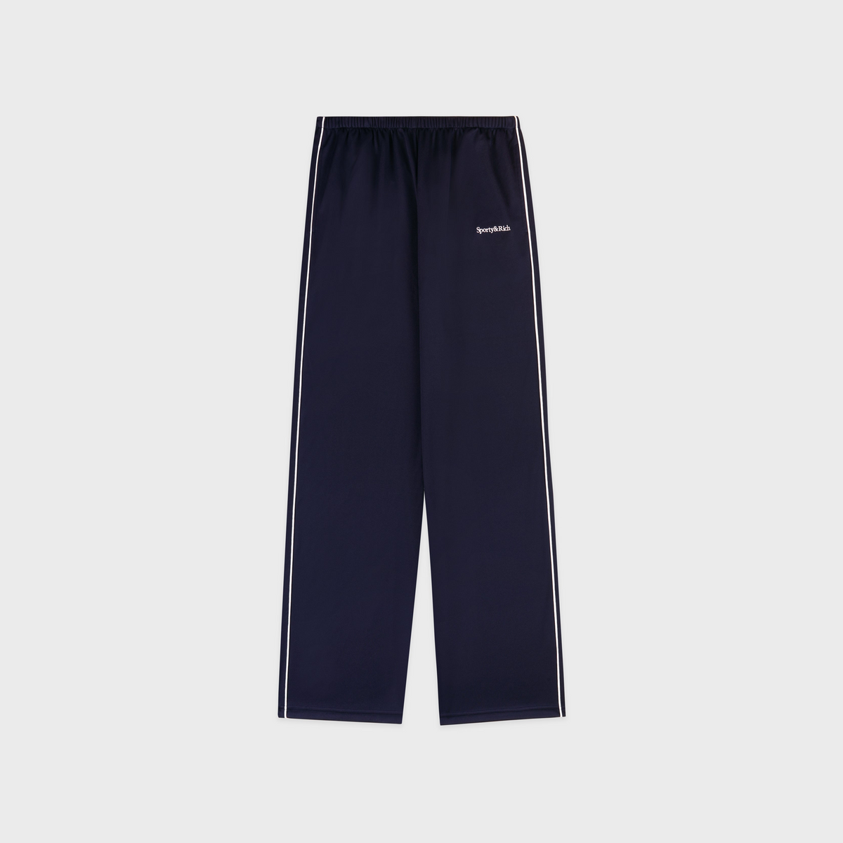 Serif Logo Retro Track Pant - Navy/White