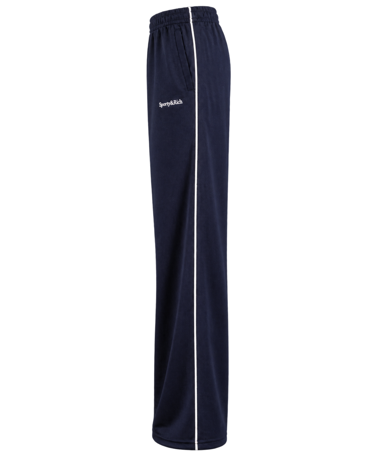 Serif Logo Retro Track Pant - Navy/White