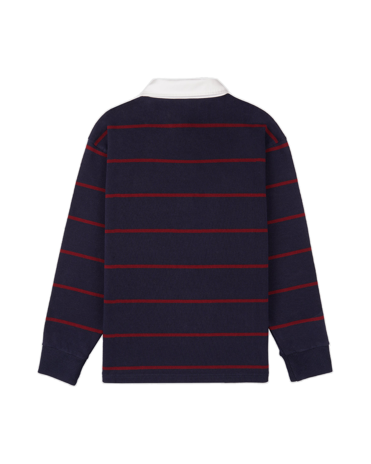 Serif Logo Rugby Polo Men - Dark Navy/White/Merlot