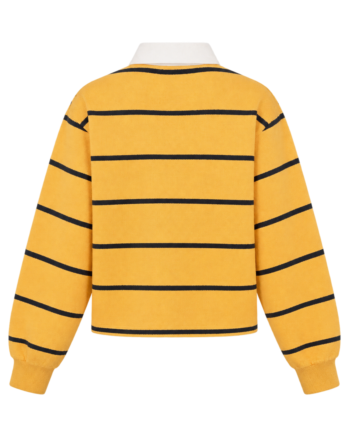 Serif Logo Rugby Polo - Faded Gold/White/Navy