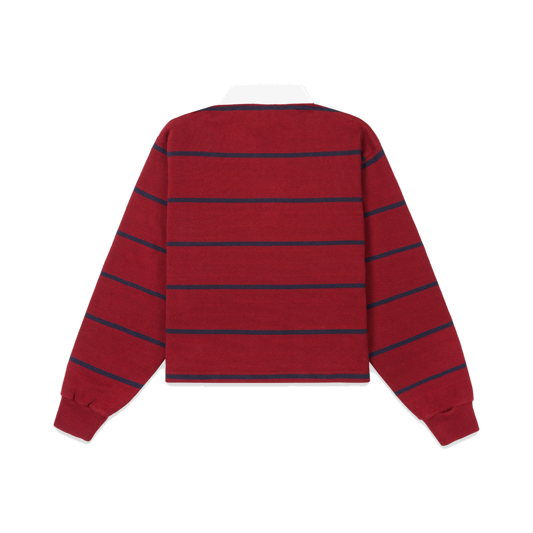 Serif Logo Rugby Polo Men - Merlot/White/Dark Navy