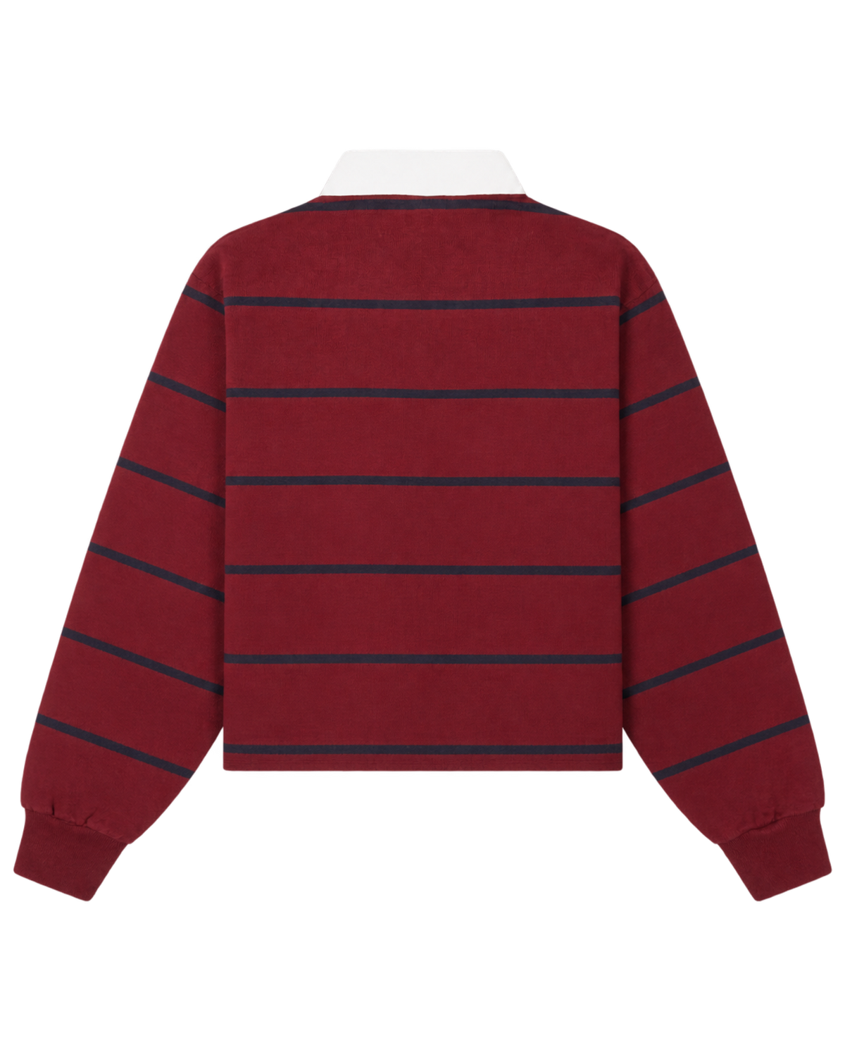 Serif Logo Rugby Polo - Merlot/White/Navy