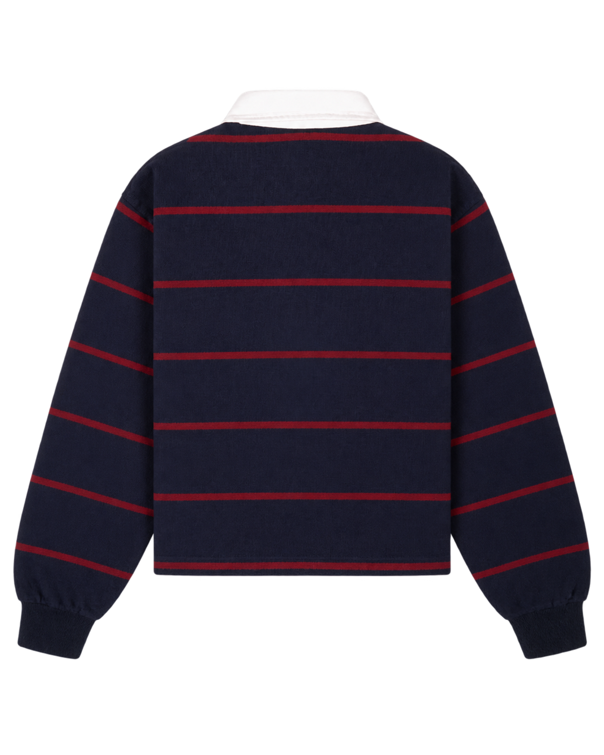 Serif Logo Rugby Polo - Navy/White/Merlot
