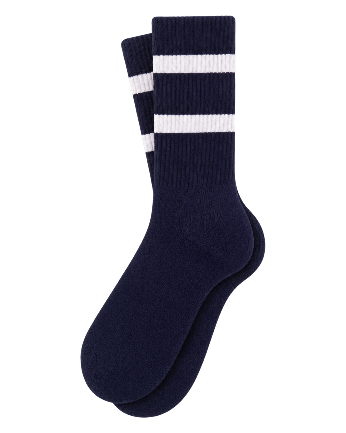 Serif Logo Socks - Navy/White