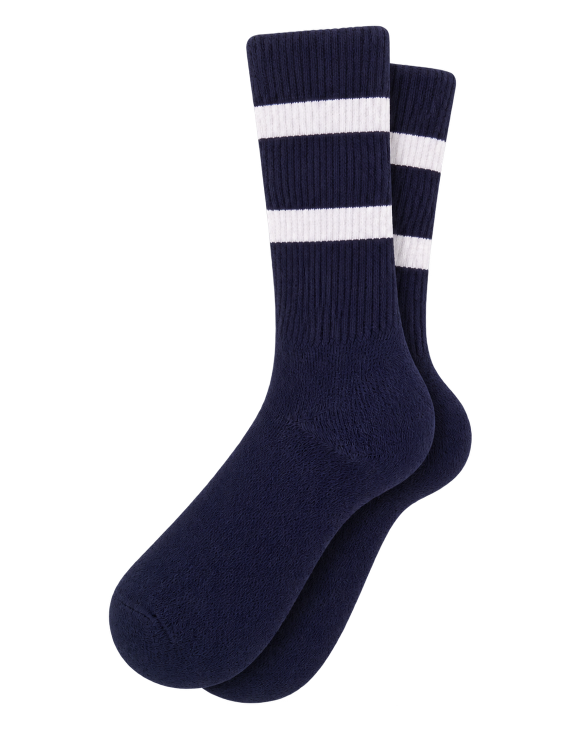 Serif Logo Socks - Navy/White