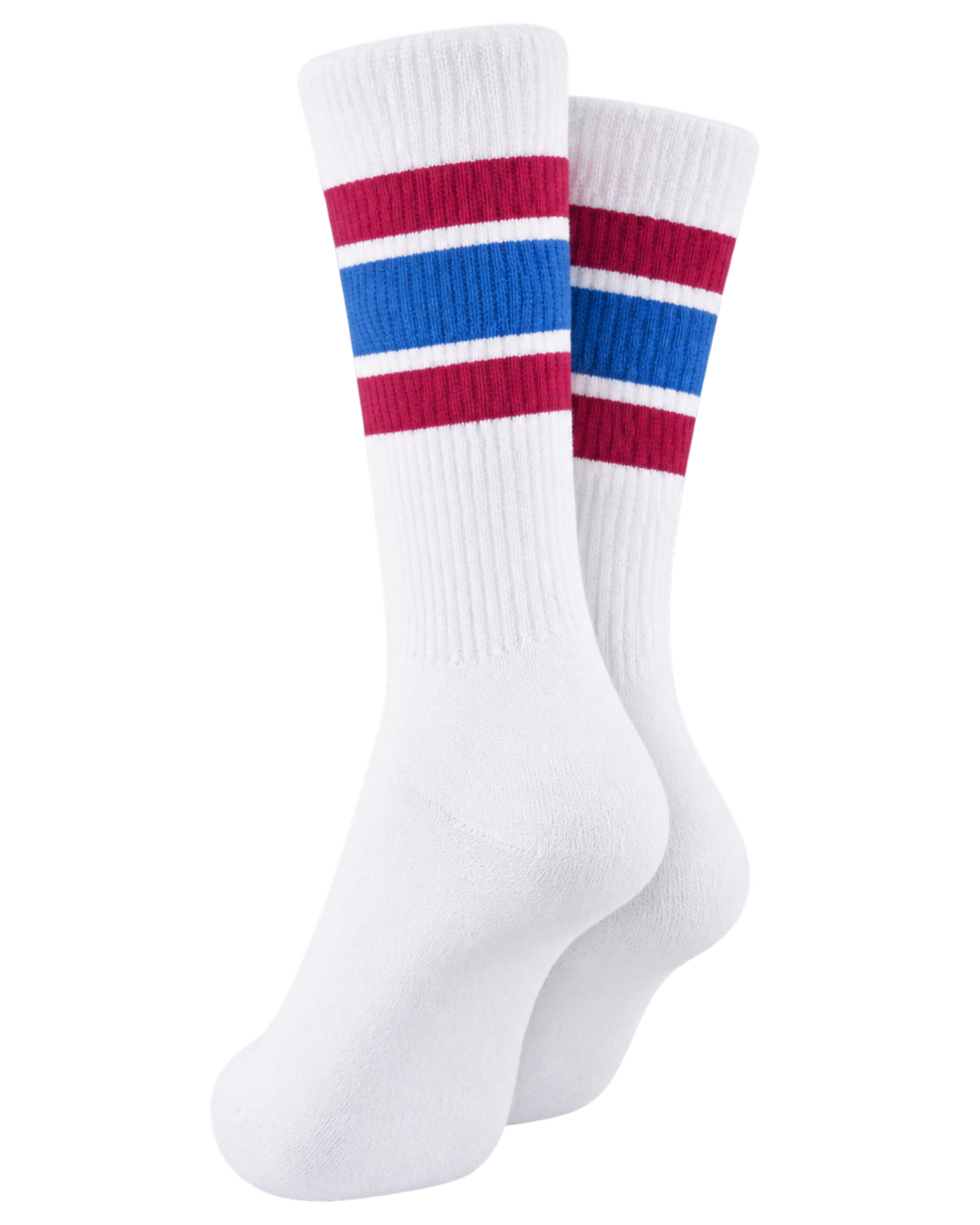 Serif Logo Socks - White/Berry/Azure