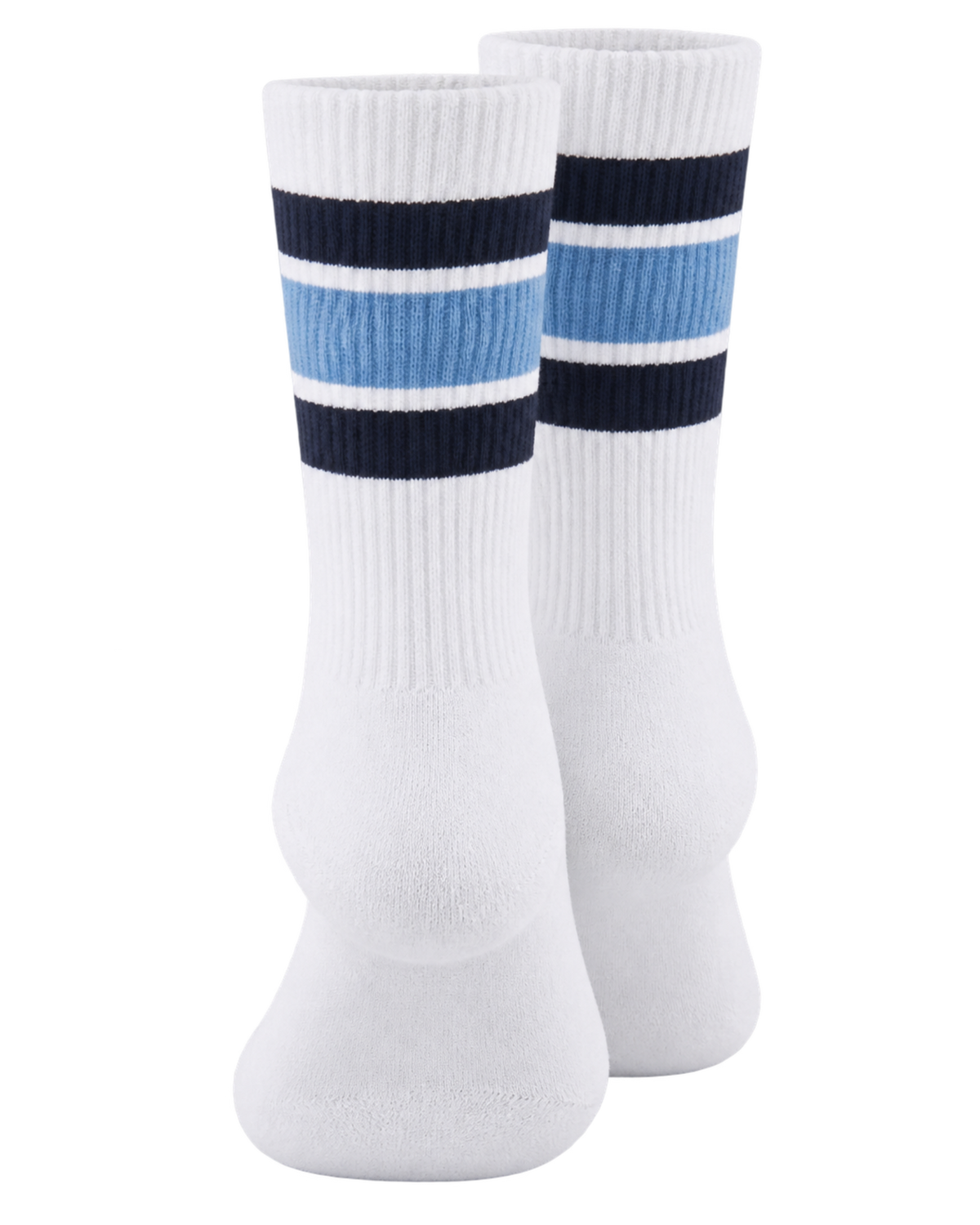 Serif Logo Socks - White/Navy/Colony
