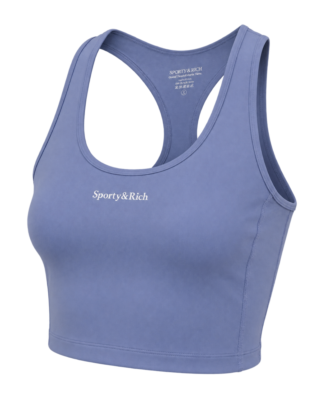 Serif Logo Sports Tank - Colony Blue