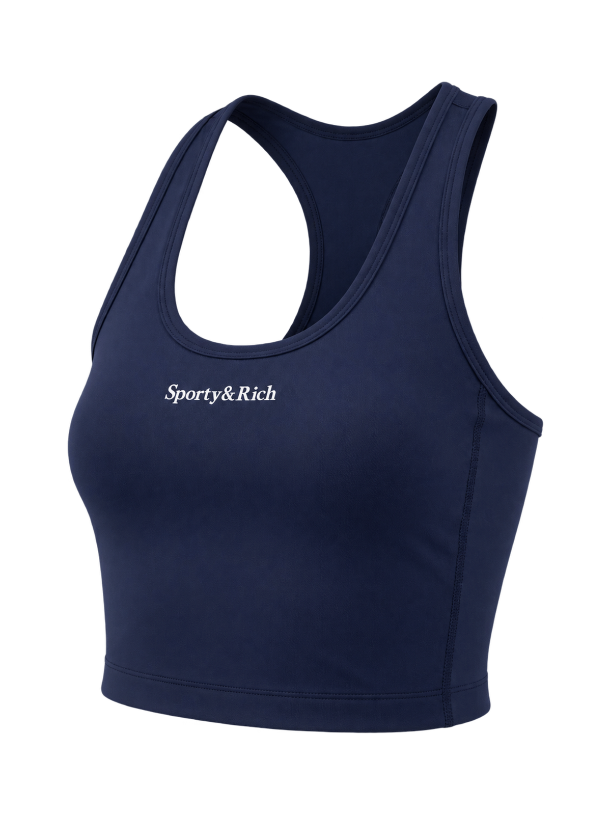 Serif Logo Sports Tank - Navy/White