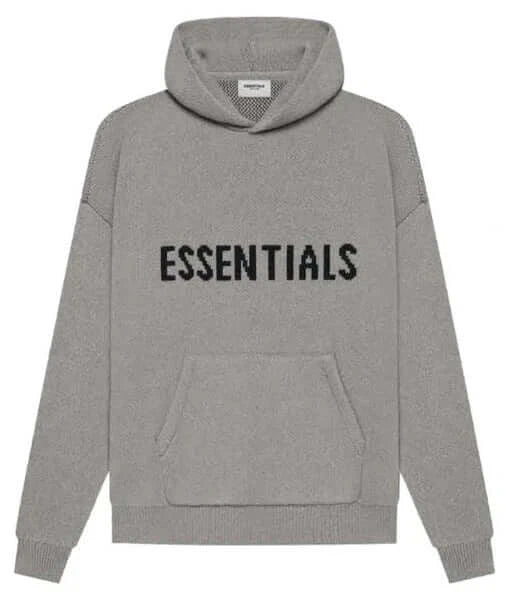 Essentials Essentials Knit Hoodie Heather Oatmeal - Size: XS Hoodies | Shop From The Mirage