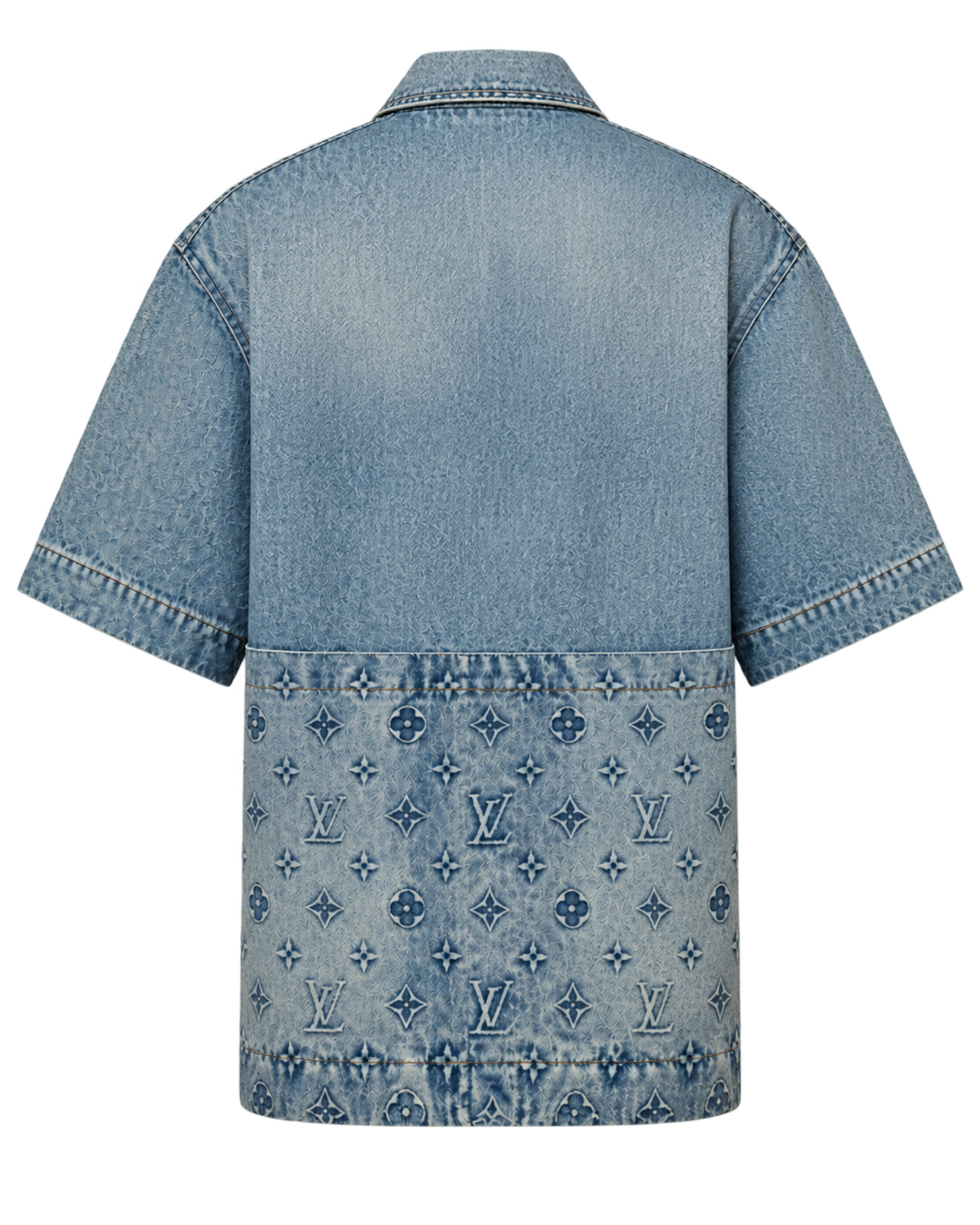 Short-Sleeved Denim Workwear Shirt