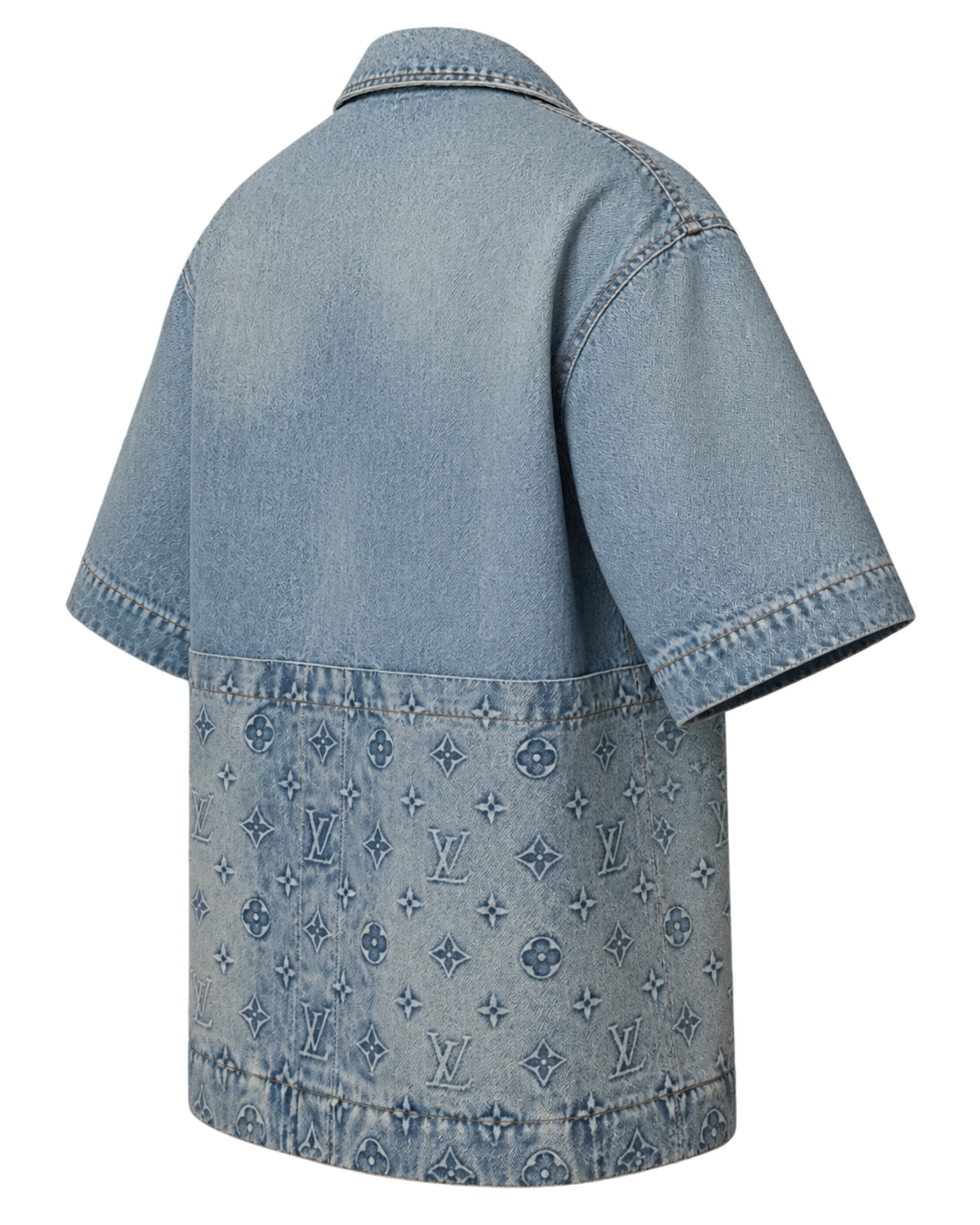Short-Sleeved Denim Workwear Shirt
