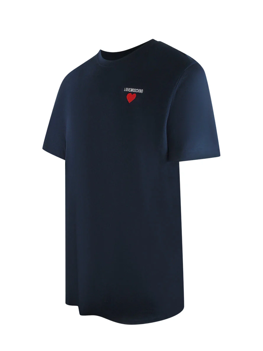 Love Moschino Small Heart Logo Navy Blue T-Shirt
