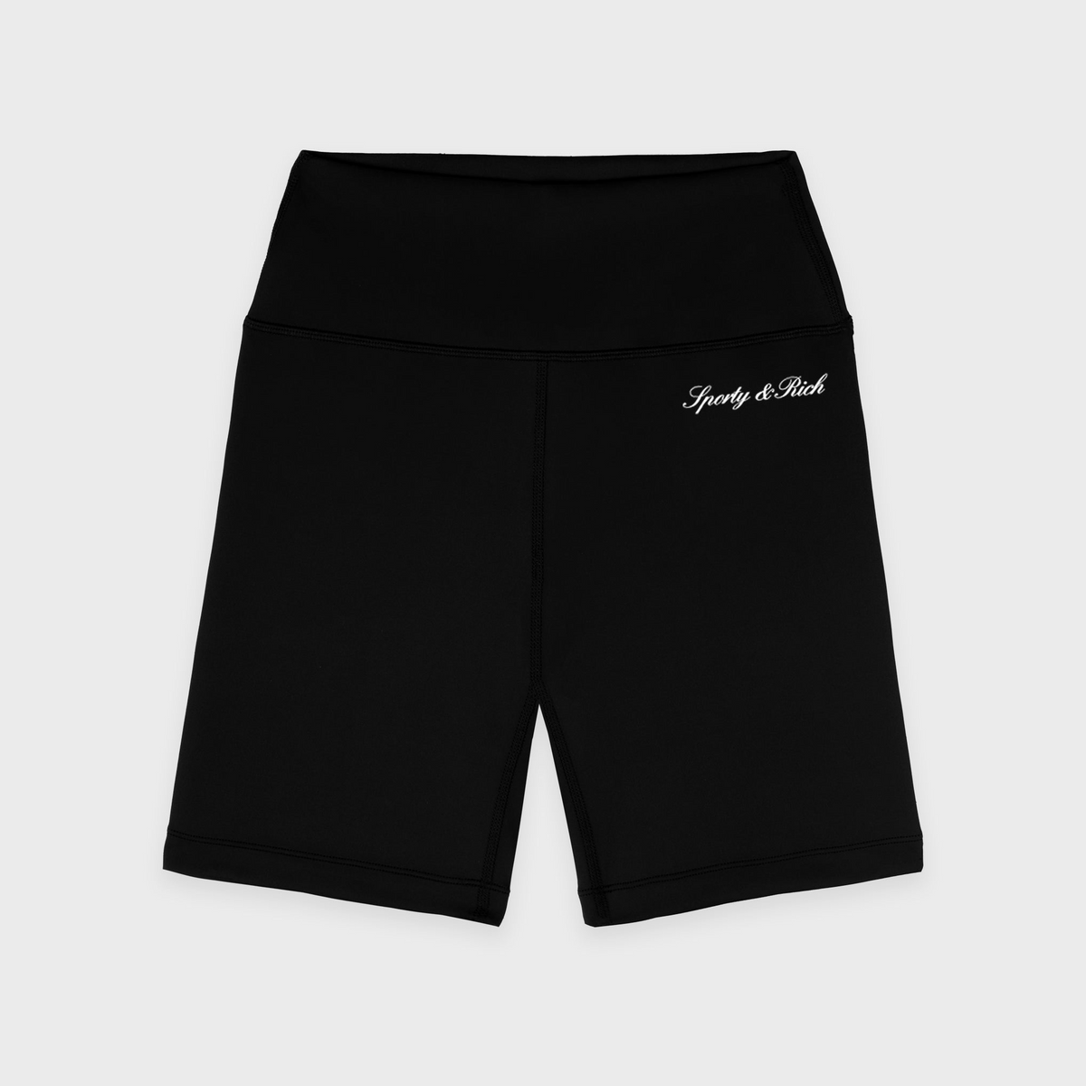 Signature Logo Biker Short - Black/White
