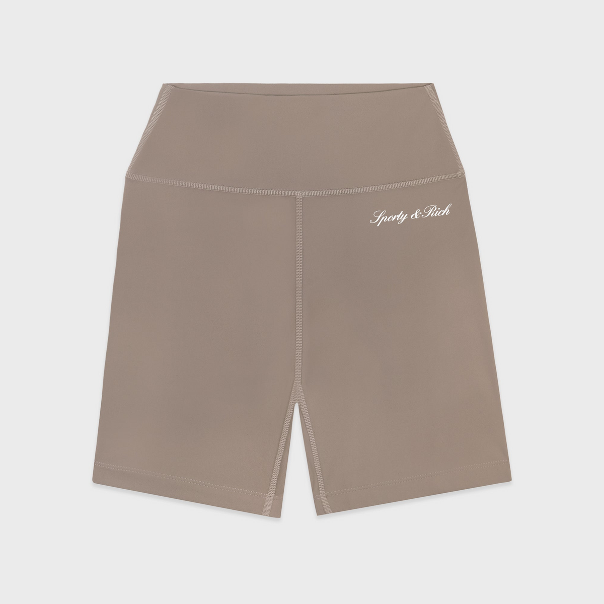 Signature Logo Biker Short - Hazelnut/White