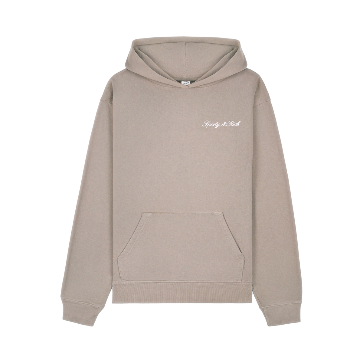 Signature Logo Embroidered Hoodie - Hazelnut/White