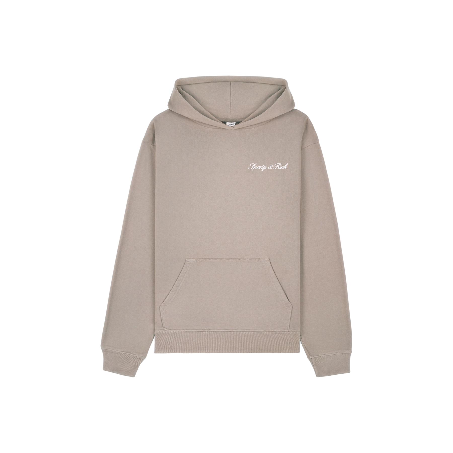 Signature Logo Embroidered Hoodie - Hazelnut/White