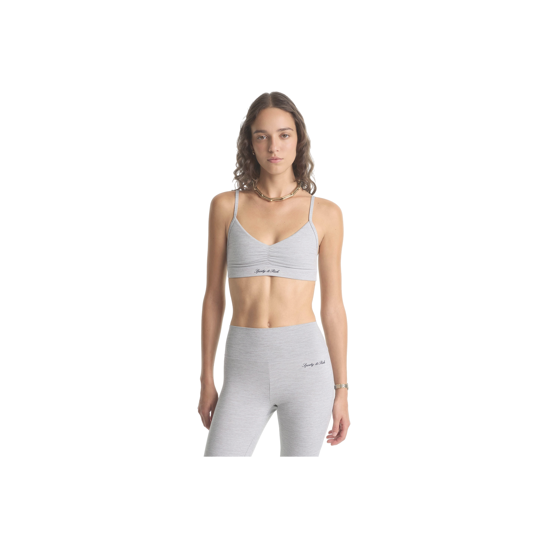 Signature Logo Flared Legging - Heather Gray/Navy