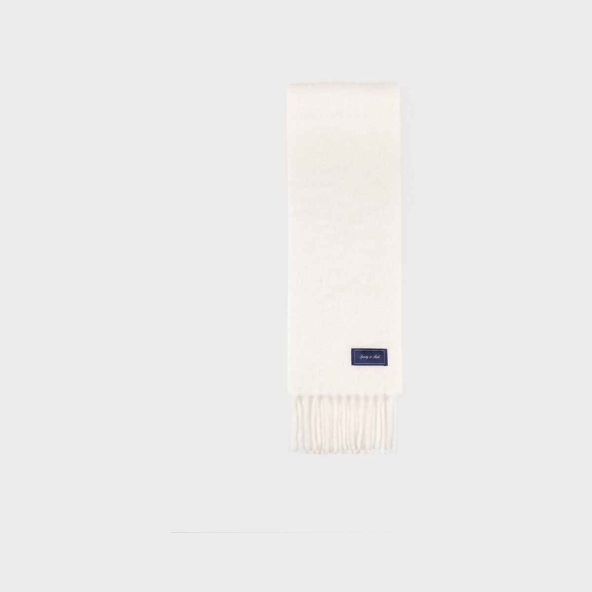 Signature Logo Fuzzy Scarf - Ecru