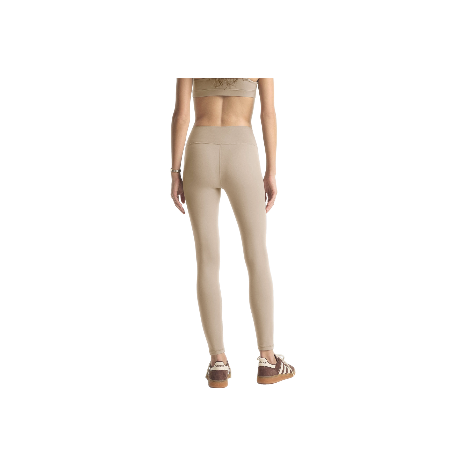 Signature Logo Legging - Hazelnut/White