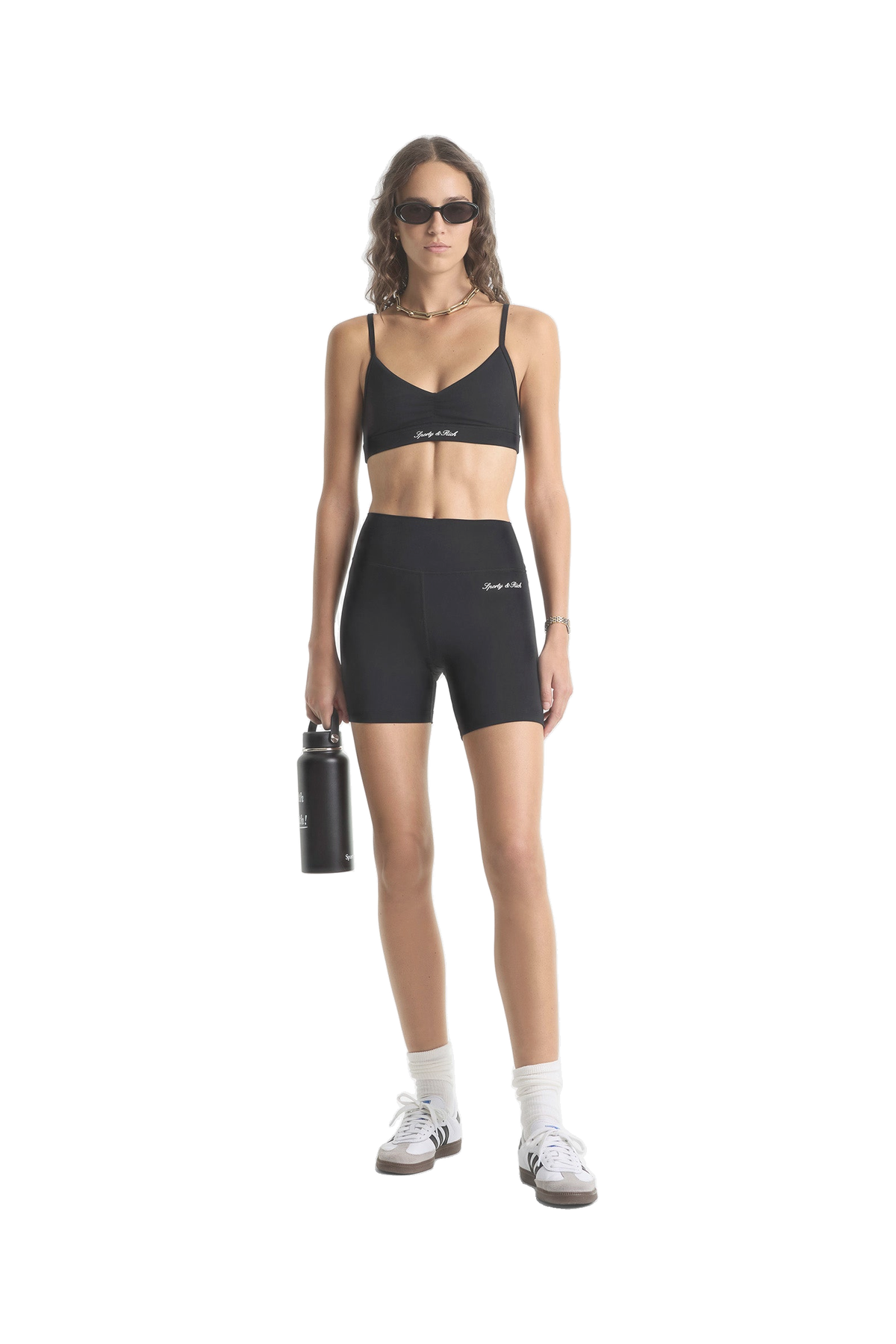 Signature Logo Mini Sports Bra - Black/White