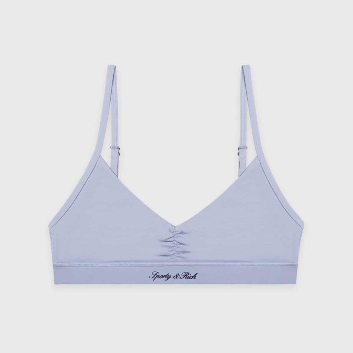 Signature Logo Mini Sports Bra - Faded Blue/White