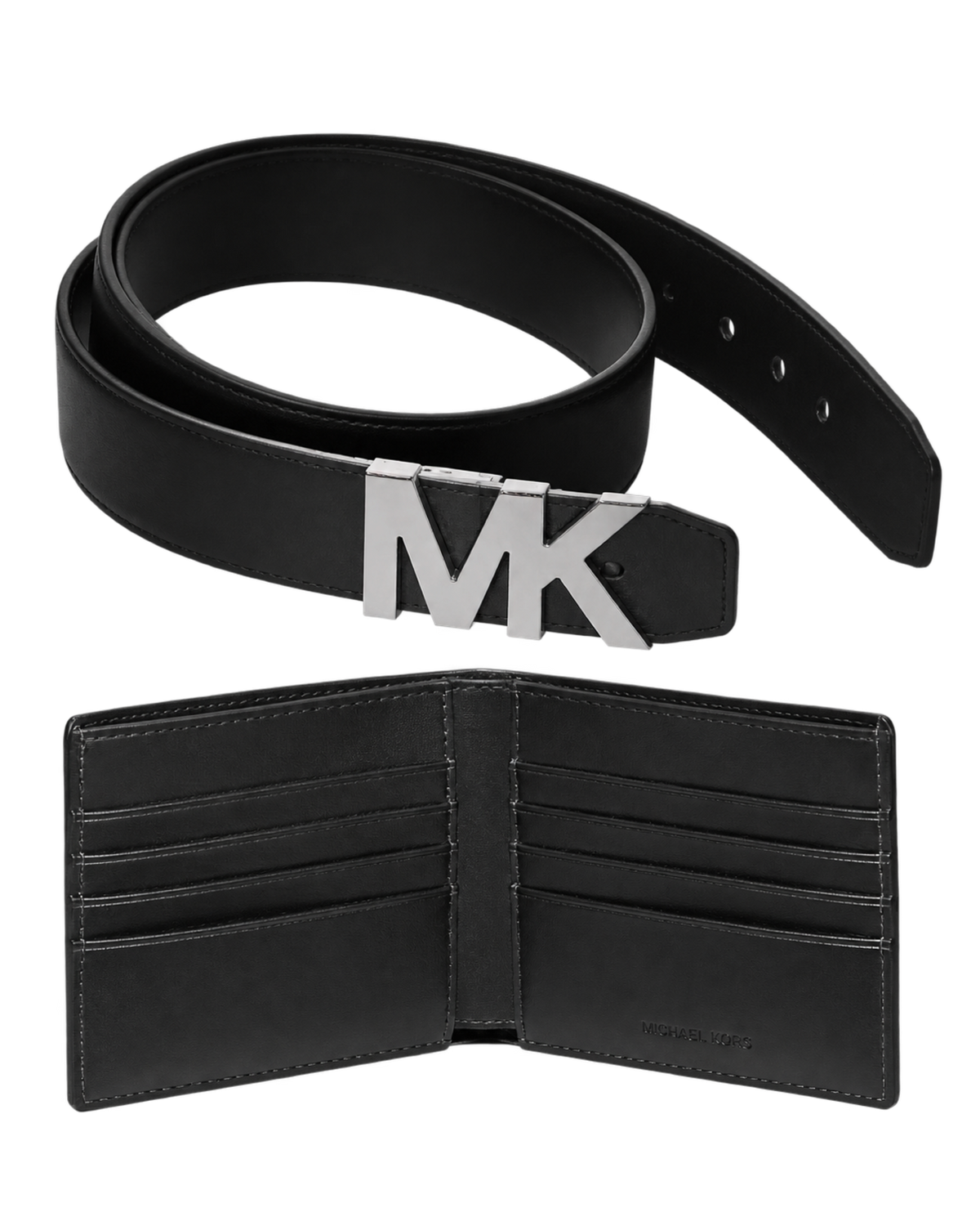 Signature Logo Wallet and Reversible Belt Gift Set