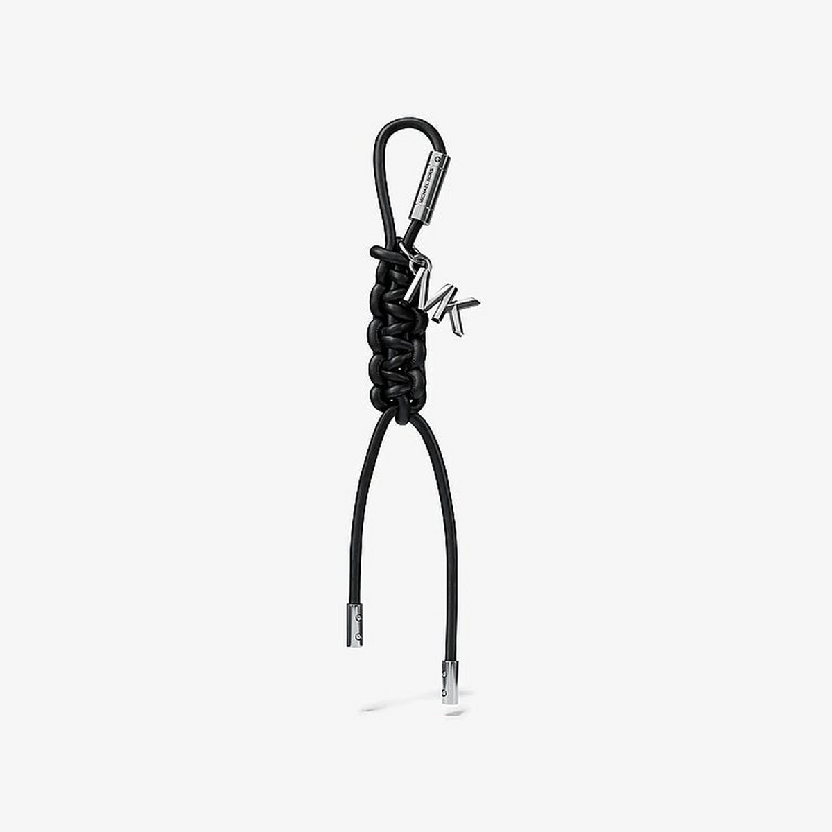Silver-Tone and Braided Cord Bag Charm