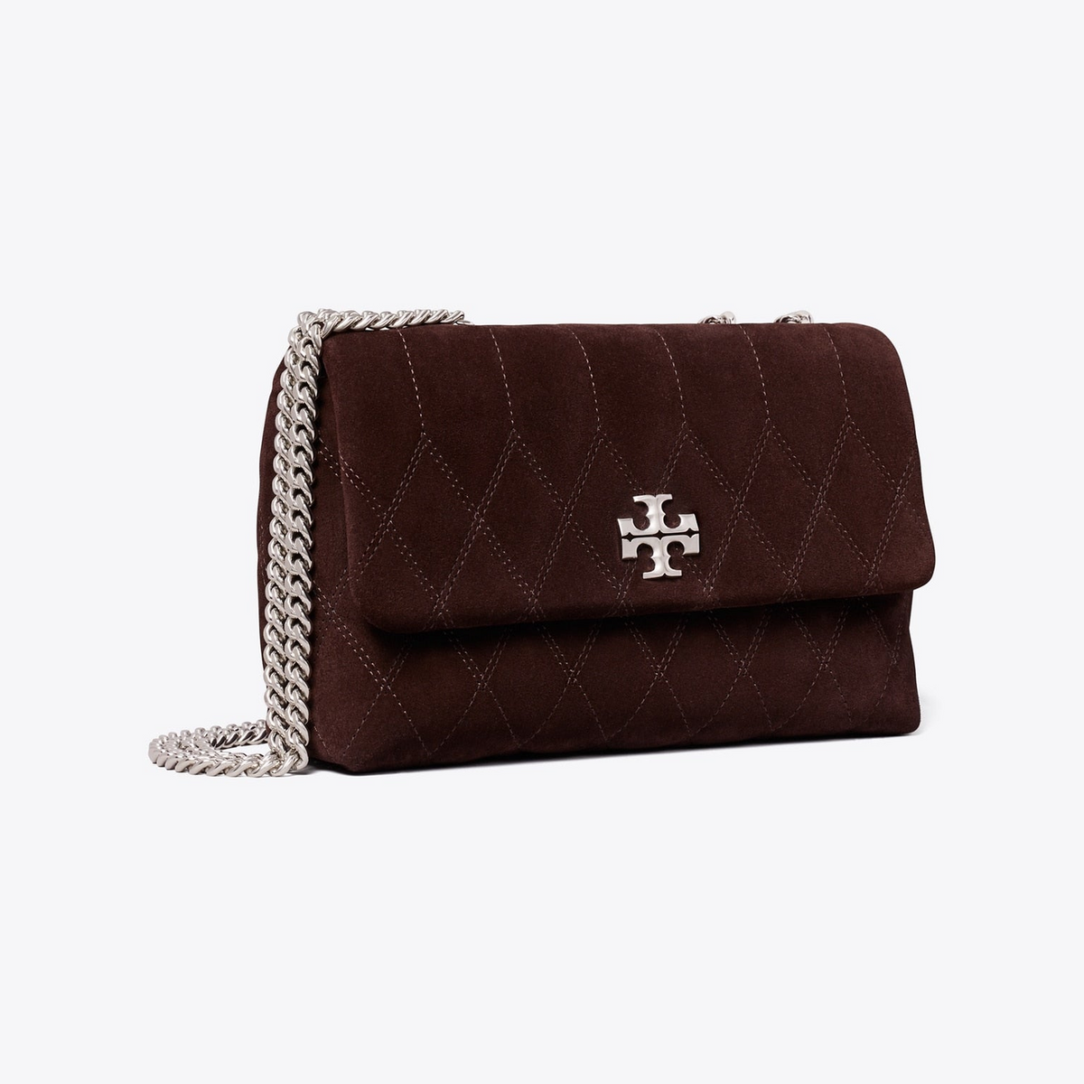 Small Kira Quilt Suede Shoulder Bag