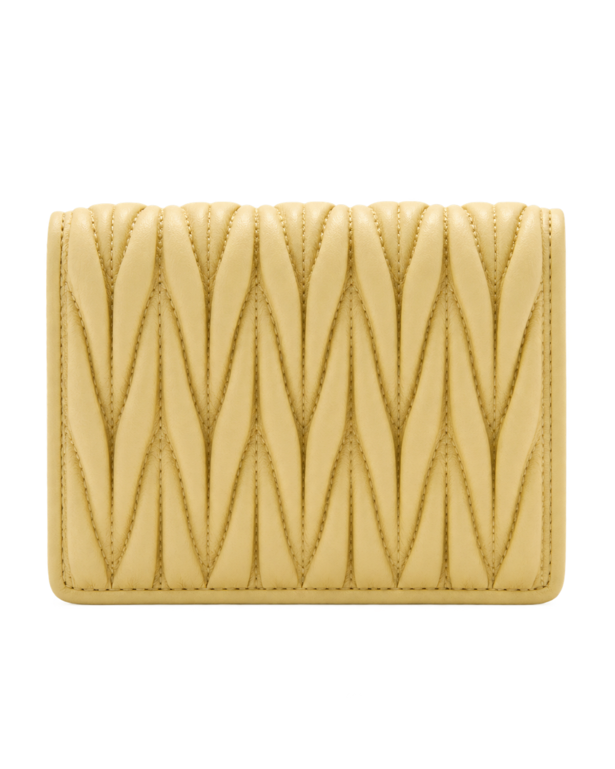 Small matelassé nappa leather wallet
