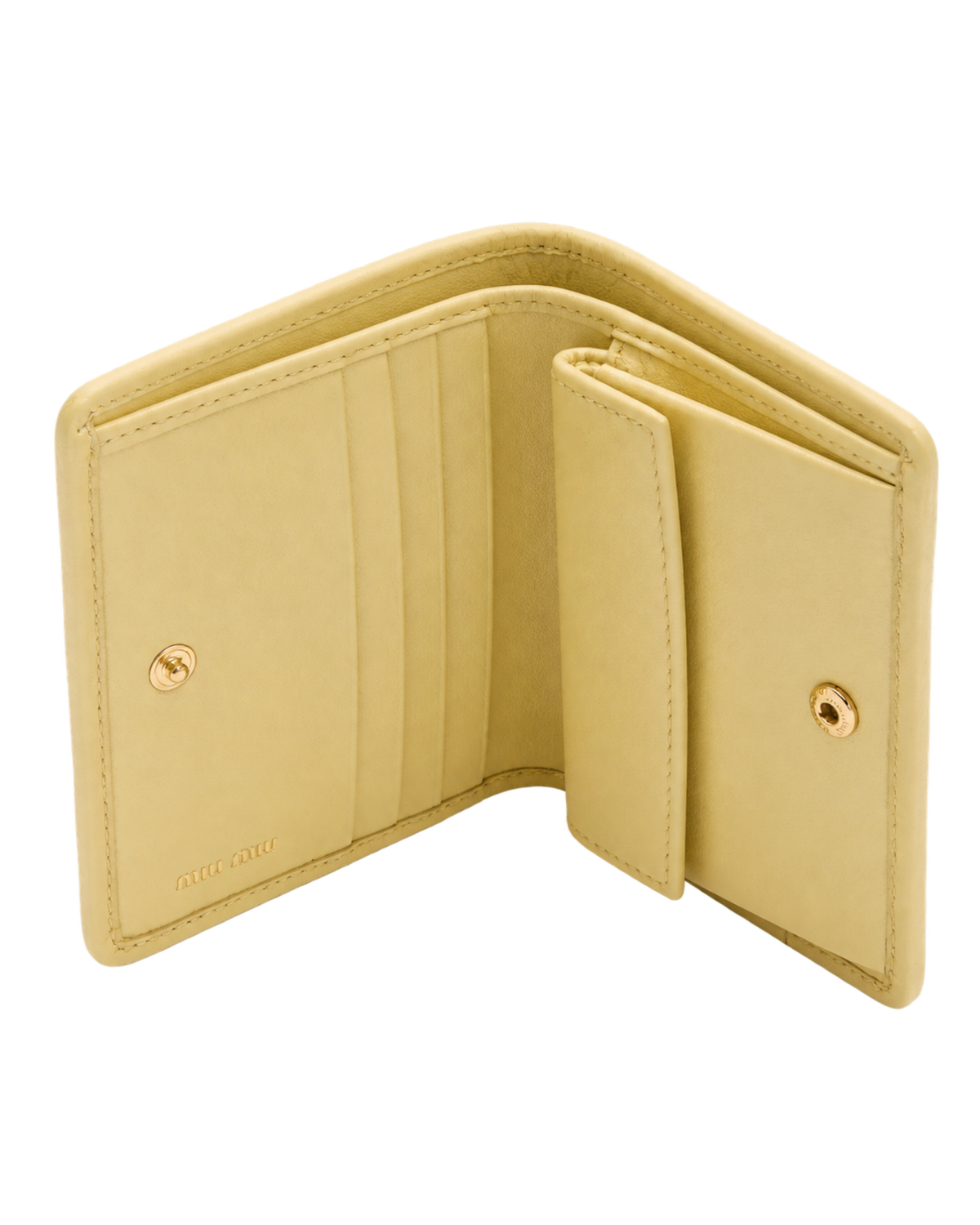 Small matelassé nappa leather wallet