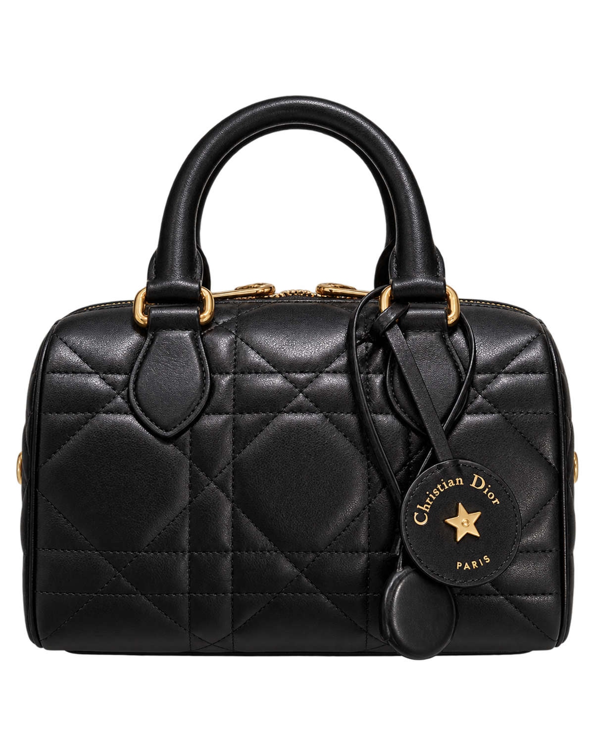Soft Dior Groove 20 Bag in Black Macrocannage Calfskin